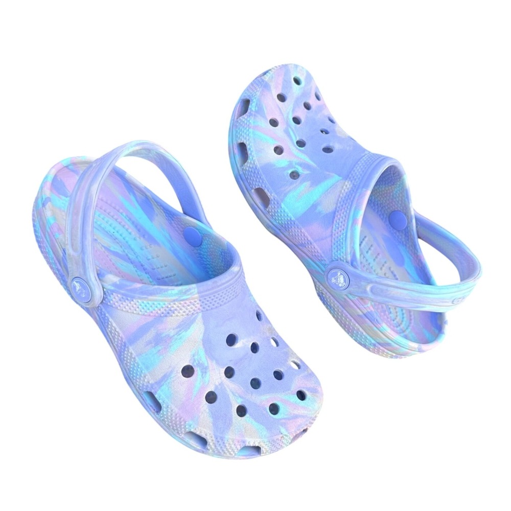 Crocs Kids Classic Marbled Clogs Size J5 Purple